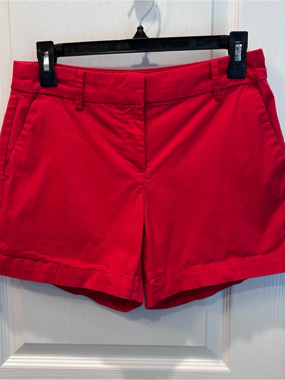 Nautica Women’s Size 2 Mid-Rise 5” Inseam Red Chino Cotton Shorts with Pockets
